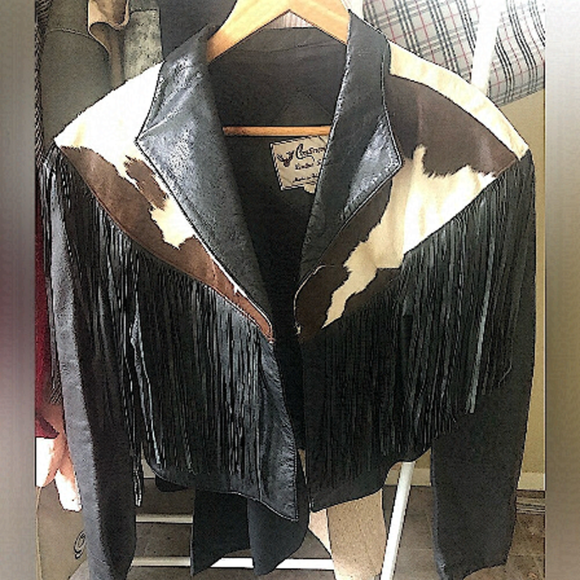 Continental Leather Fashions Jackets & Blazers - *SOLD* CONTINENTAL LEATHER FASHIONS vintage leather fringe western crop coat